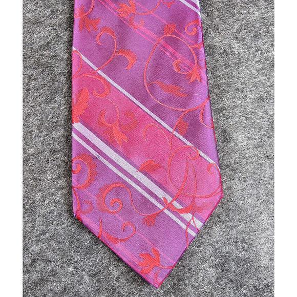 Ted Baker Repp Silk Tie Designer London Luxury USA Stripe 59" Classy Work - Picture 2 of 12